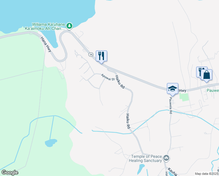 map of restaurants, bars, coffee shops, grocery stores, and more near 41 Piialii Street in Haiku-Pauwela