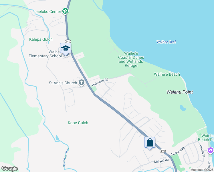map of restaurants, bars, coffee shops, grocery stores, and more near 149 Limu Eleele Place in Wailuku