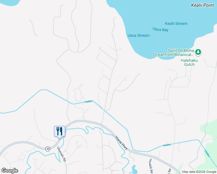 map of restaurants, bars, coffee shops, grocery stores, and more near 233 Manawai Place in Haiku-Pauwela