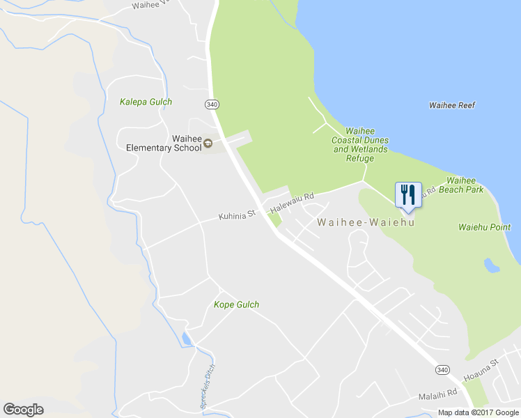 map of restaurants, bars, coffee shops, grocery stores, and more near 0 Kuhinia Street in Wailuku