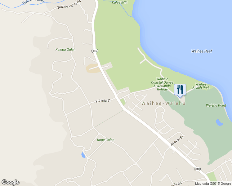 map of restaurants, bars, coffee shops, grocery stores, and more near 1988 Kahekili Highway in Wailuku
