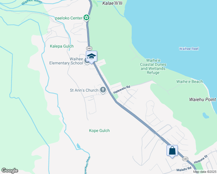 map of restaurants, bars, coffee shops, grocery stores, and more near 1987 Kahekili Highway in Wailuku