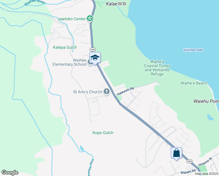 map of restaurants, bars, coffee shops, grocery stores, and more near 1999 Kahekili Highway in Wailuku
