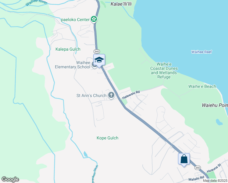 map of restaurants, bars, coffee shops, grocery stores, and more near 1999 Kahekili Highway in Wailuku