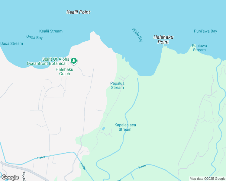 map of restaurants, bars, coffee shops, grocery stores, and more near 611 Kulike Road in Haiku-Pauwela