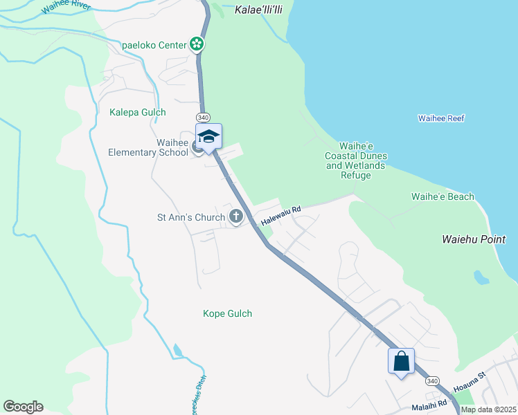 map of restaurants, bars, coffee shops, grocery stores, and more near 27 Wilipohaku Street in Wailuku