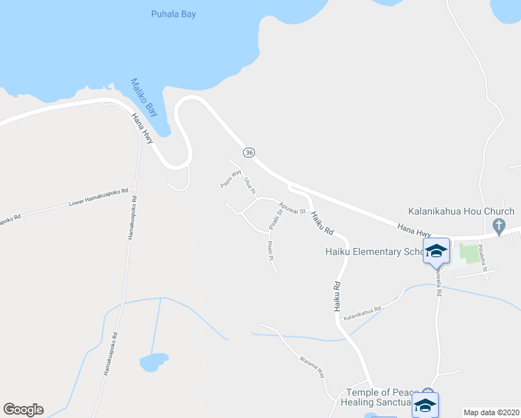 map of restaurants, bars, coffee shops, grocery stores, and more near 131 Apuwai Street in Haiku-Pauwela