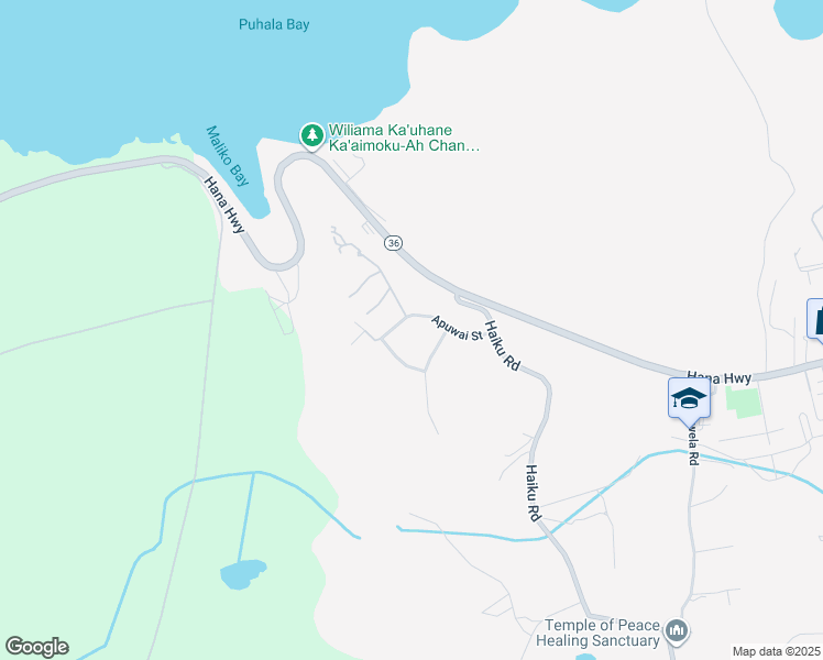 map of restaurants, bars, coffee shops, grocery stores, and more near 131 Apuwai Street in Haiku-Pauwela
