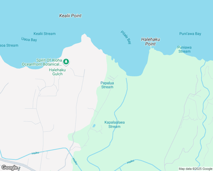 map of restaurants, bars, coffee shops, grocery stores, and more near 633 Kulike Road in Haiku-Pauwela