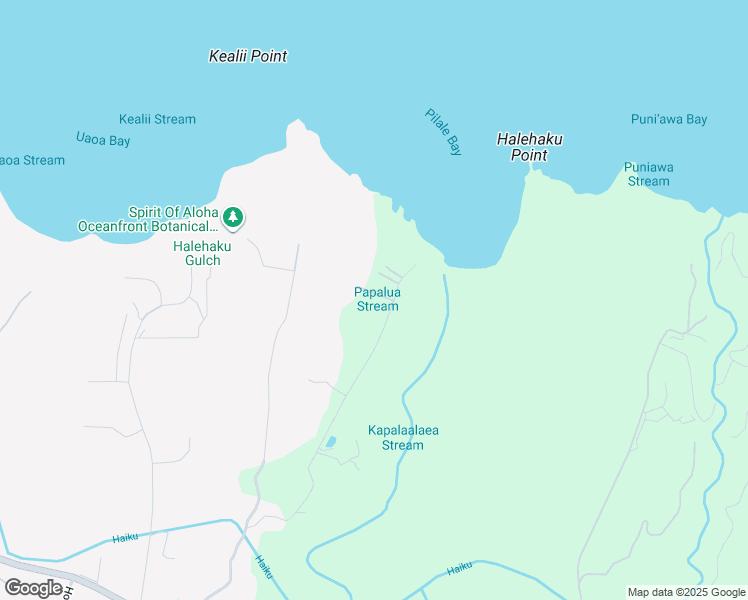 map of restaurants, bars, coffee shops, grocery stores, and more near 633 Kulike Road in Haiku-Pauwela