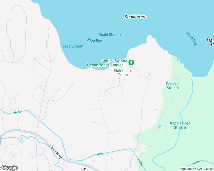 map of restaurants, bars, coffee shops, grocery stores, and more near 25 Hale Pili Way in Haiku-Pauwela