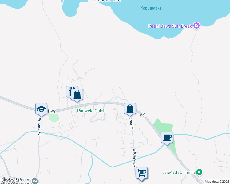 map of restaurants, bars, coffee shops, grocery stores, and more near 70 Nahele Road in Haiku-Pauwela