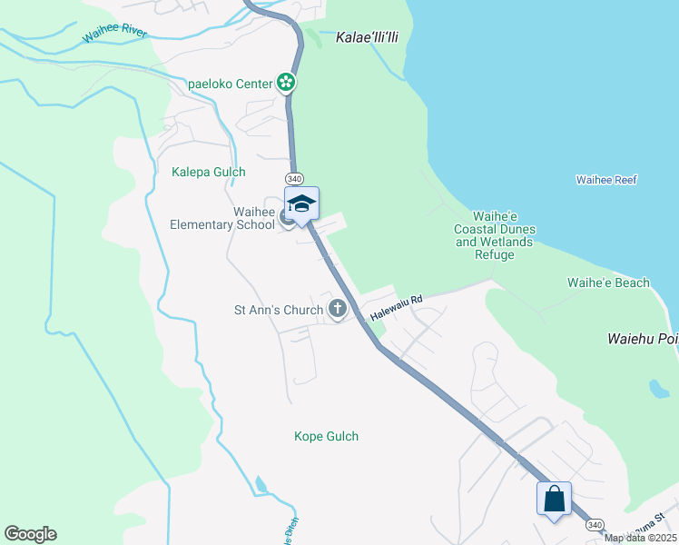 map of restaurants, bars, coffee shops, grocery stores, and more near 2038 Kahekili Highway in Wailuku