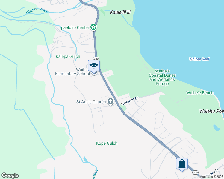 map of restaurants, bars, coffee shops, grocery stores, and more near 2038 Kahekili Highway in Wailuku