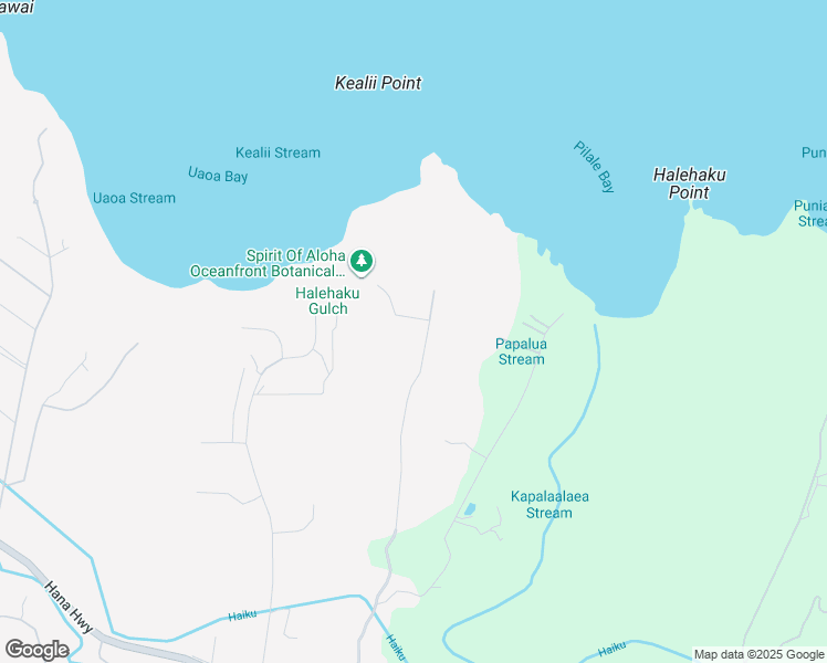 map of restaurants, bars, coffee shops, grocery stores, and more near 0 Haumana Road in Haiku-Pauwela