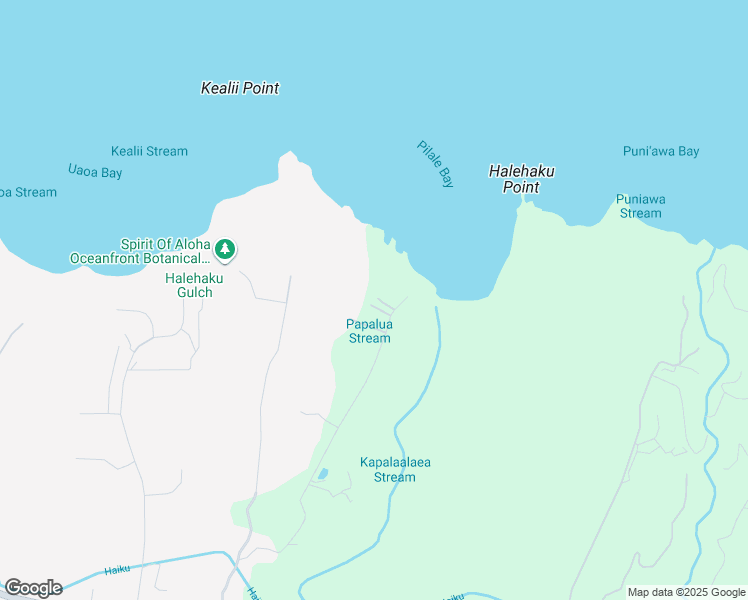 map of restaurants, bars, coffee shops, grocery stores, and more near 675 Kulike Road in Haiku-Pauwela