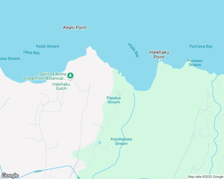map of restaurants, bars, coffee shops, grocery stores, and more near 675 Kulike Road in Haiku-Pauwela