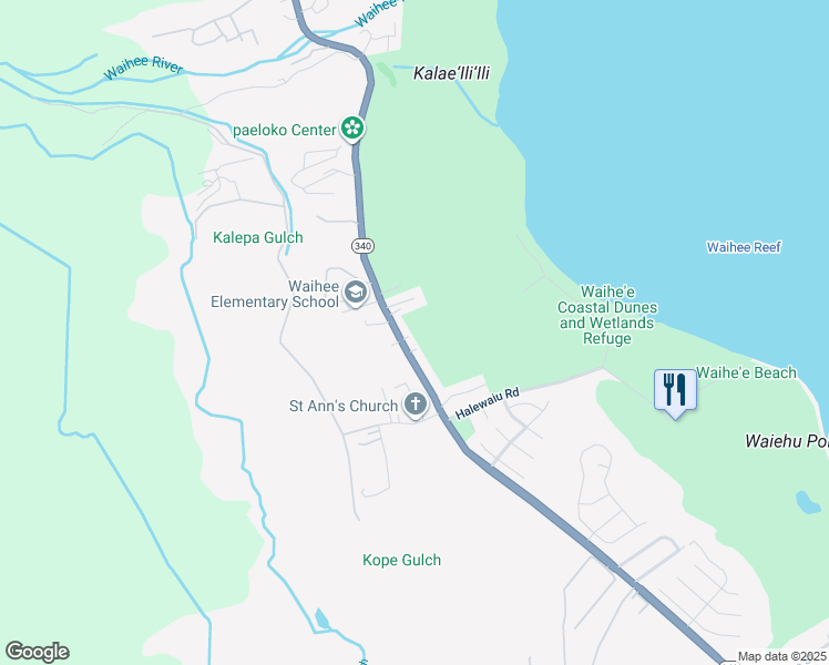 map of restaurants, bars, coffee shops, grocery stores, and more near 2072 Kahekili Highway in Wailuku