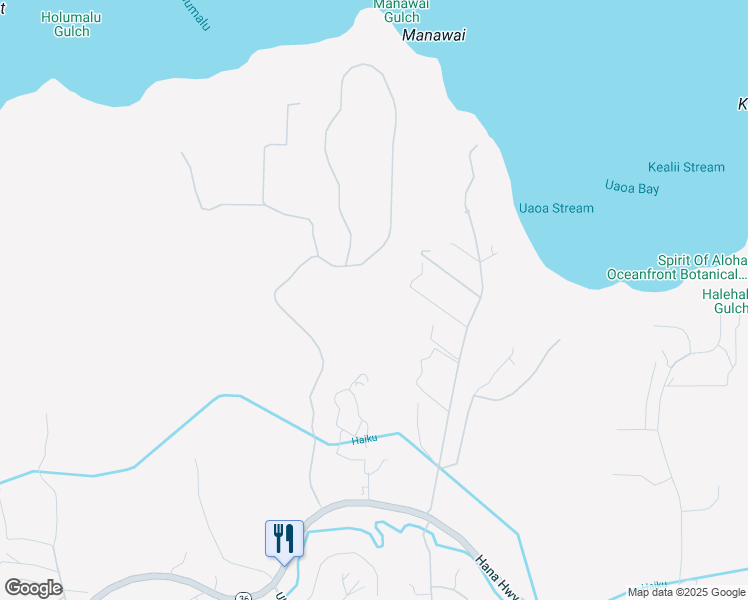 map of restaurants, bars, coffee shops, grocery stores, and more near 500 Kai Huki Circle in Haiku-Pauwela