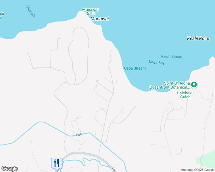 map of restaurants, bars, coffee shops, grocery stores, and more near 333 Manawai Place in Haiku-Pauwela