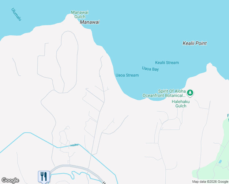 map of restaurants, bars, coffee shops, grocery stores, and more near 344 Manawai Place in Haiku-Pauwela