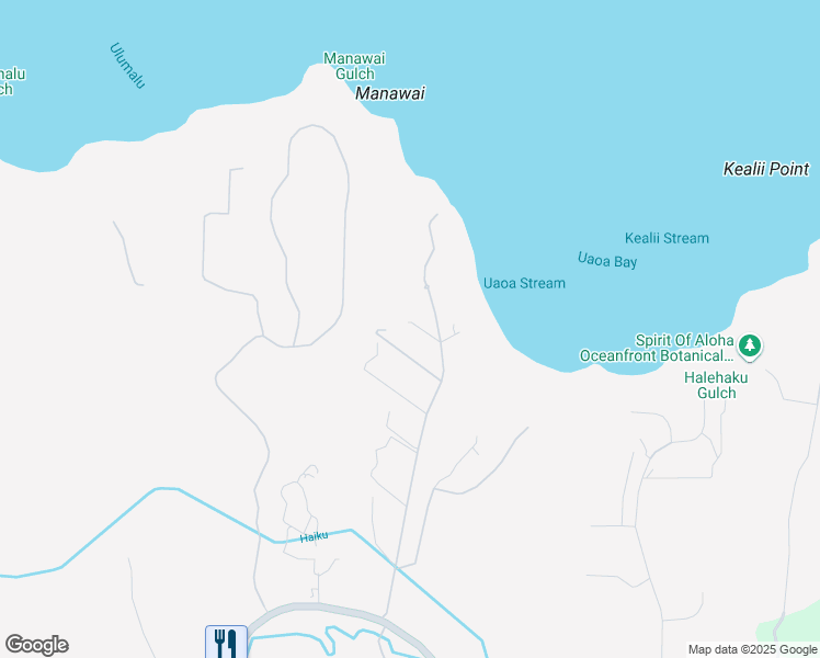 map of restaurants, bars, coffee shops, grocery stores, and more near 337 Manawai Place in Haiku-Pauwela