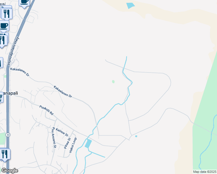 map of restaurants, bars, coffee shops, grocery stores, and more near 1053 Oka Kope Street in Lahaina