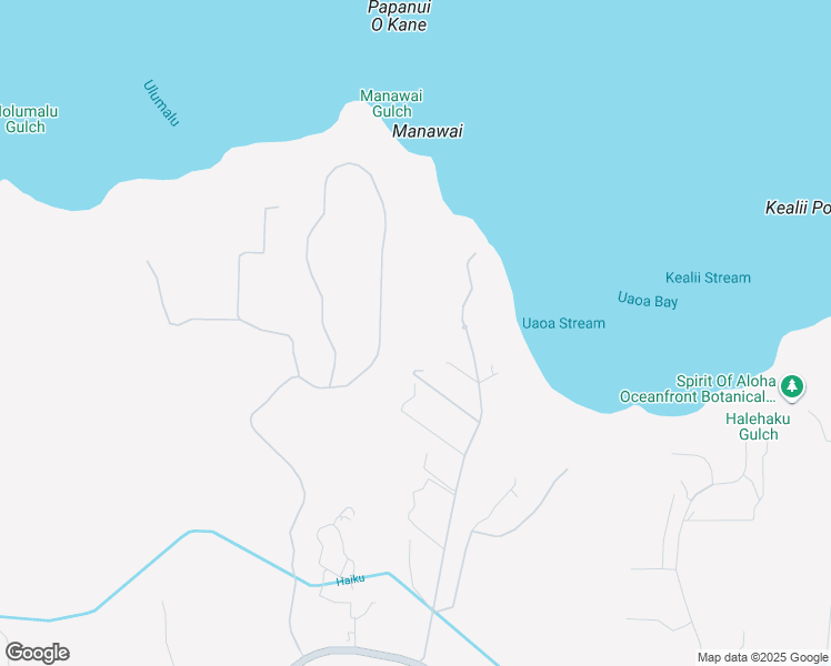 map of restaurants, bars, coffee shops, grocery stores, and more near 580 Kai Huki Circle in Haiku-Pauwela