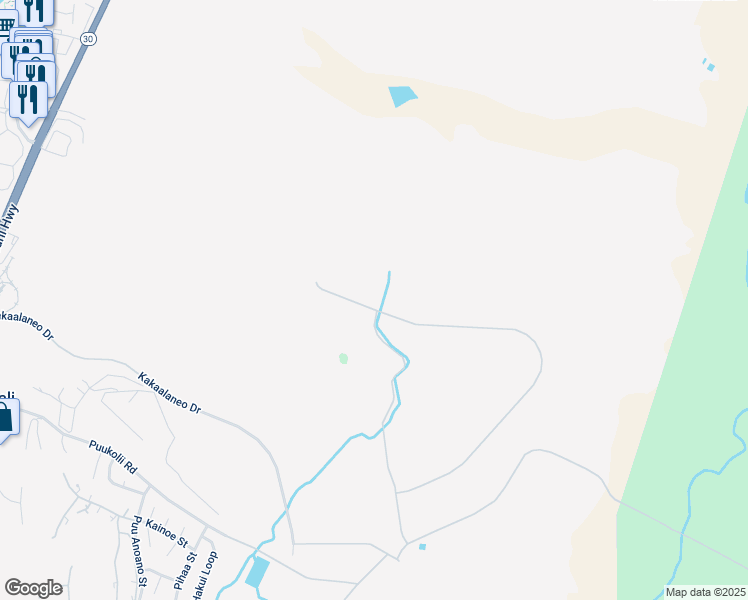 map of restaurants, bars, coffee shops, grocery stores, and more near 2950 Aina Mahiai Place in Lahaina