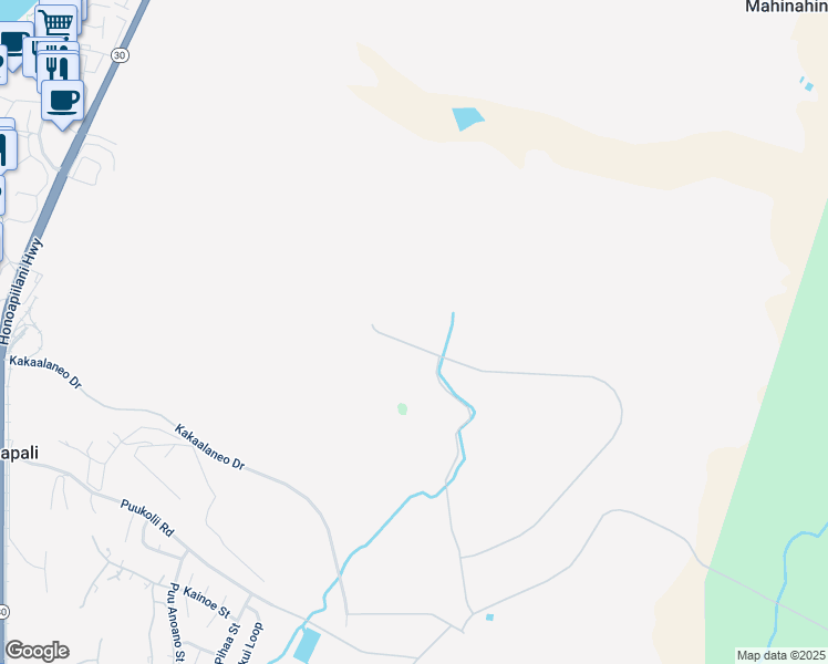 map of restaurants, bars, coffee shops, grocery stores, and more near 2950 Aina Mahiai Place in Lahaina