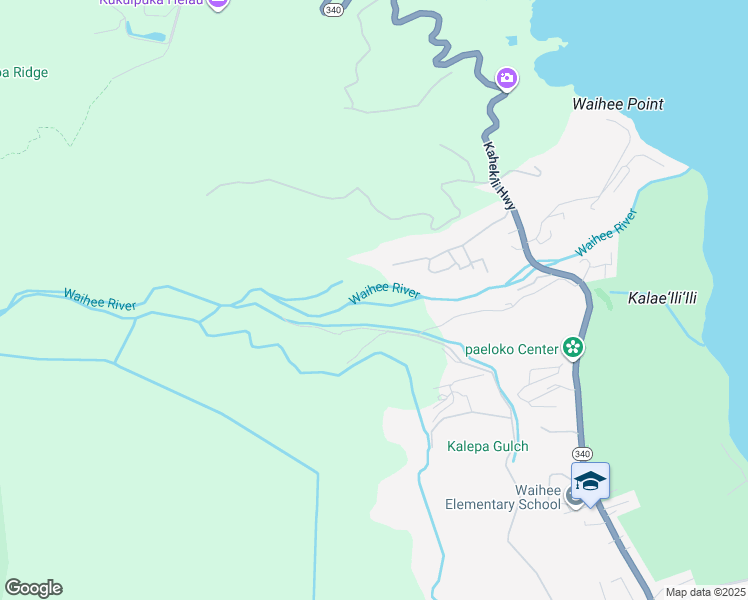 map of restaurants, bars, coffee shops, grocery stores, and more near 215 River Road in Wailuku