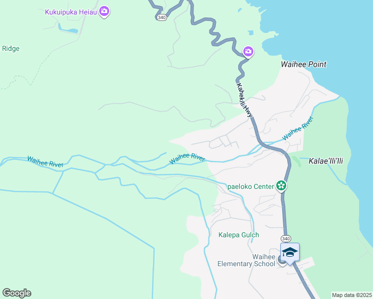 map of restaurants, bars, coffee shops, grocery stores, and more near 222 Waihee Valley Road in Wailuku