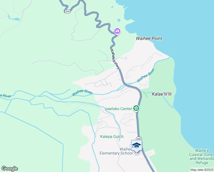 map of restaurants, bars, coffee shops, grocery stores, and more near 128 River Road in Wailuku