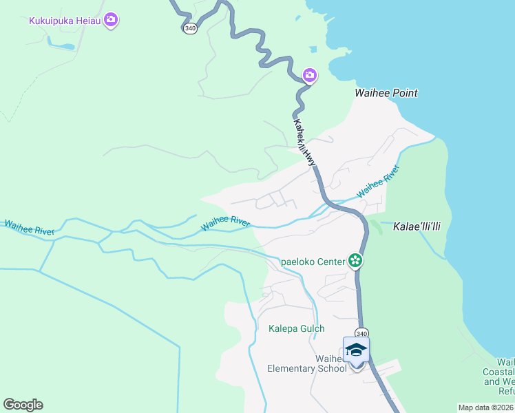 map of restaurants, bars, coffee shops, grocery stores, and more near 176 River Road in Wailuku