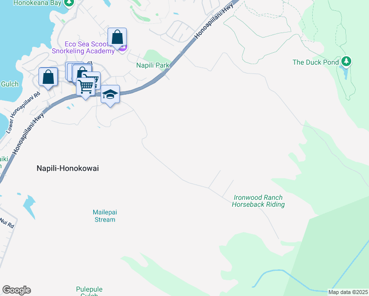 map of restaurants, bars, coffee shops, grocery stores, and more near 525 Hui Road A in Lahaina