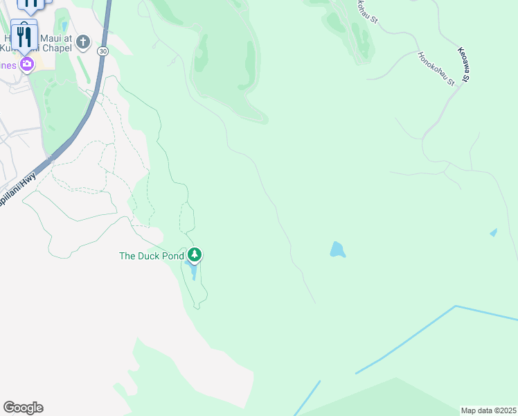 map of restaurants, bars, coffee shops, grocery stores, and more near 610 Mahana Ridge Street in Lahaina