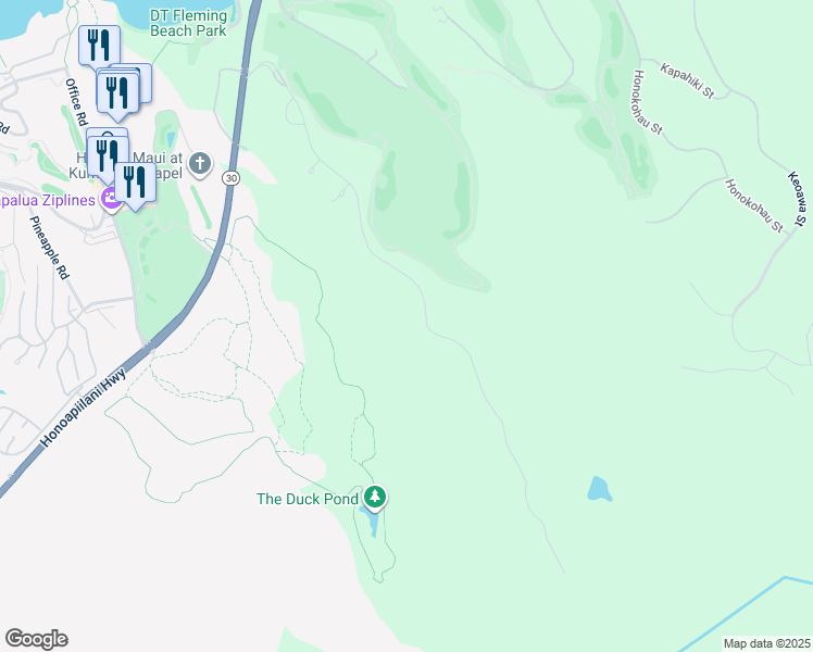 map of restaurants, bars, coffee shops, grocery stores, and more near 420 Mahana Ridge Street in Lahaina