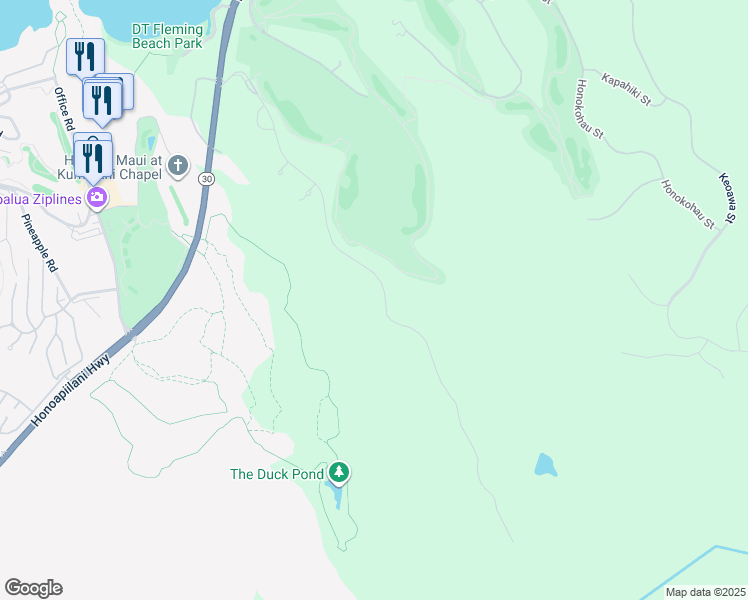 map of restaurants, bars, coffee shops, grocery stores, and more near 400 Mahana Ridge Street in Lahaina