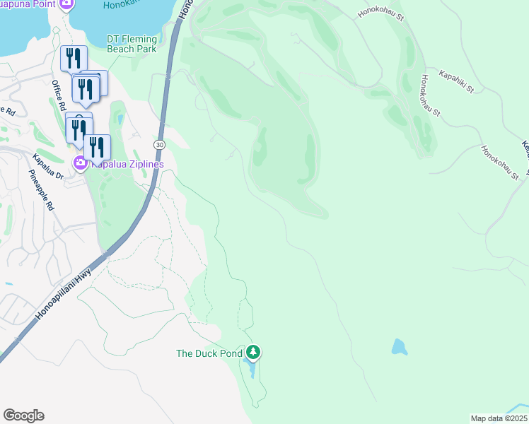 map of restaurants, bars, coffee shops, grocery stores, and more near 320 Mahana Ridge Street in Lahaina
