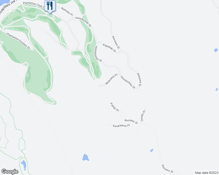 map of restaurants, bars, coffee shops, grocery stores, and more near 707 Mokuleia Place in Lahaina