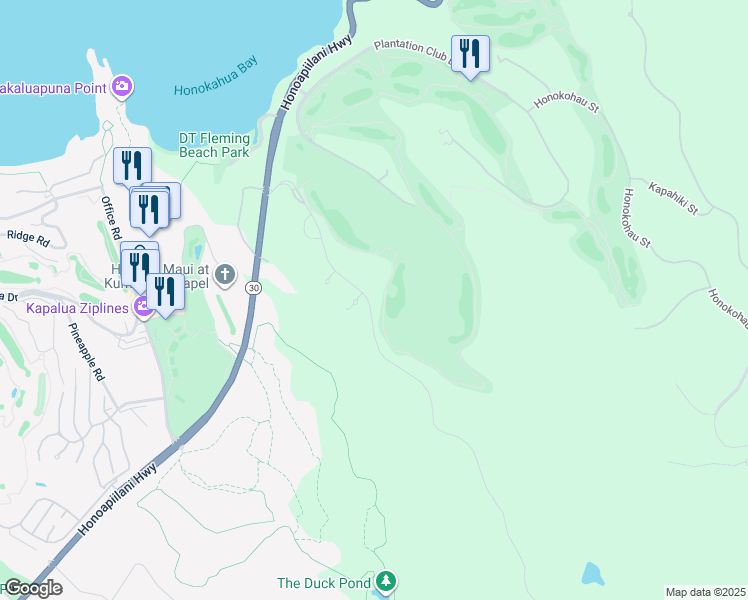 map of restaurants, bars, coffee shops, grocery stores, and more near 275 'Uki'uki Loop in Lahaina