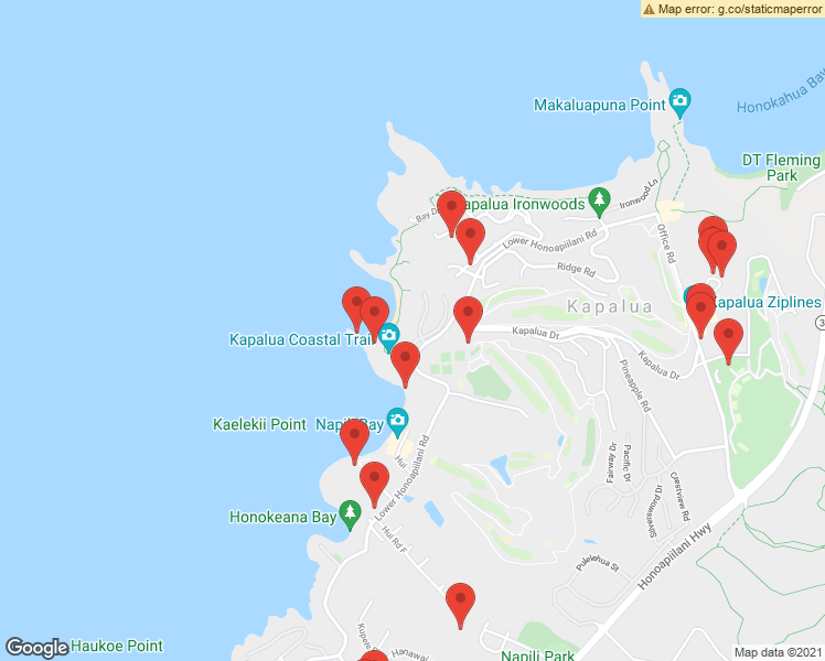 map of restaurants, bars, coffee shops, grocery stores, and more near 21 Coconut Grove Lane in Lahaina
