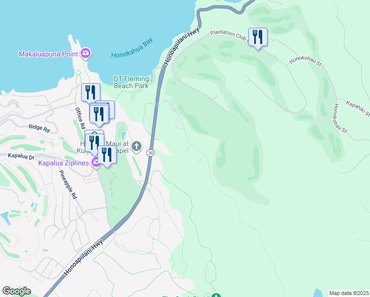 map of restaurants, bars, coffee shops, grocery stores, and more near 210 Naio Place in Lanai City