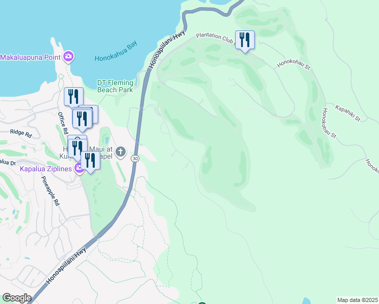 map of restaurants, bars, coffee shops, grocery stores, and more near 275 'Uki'uki Loop in Lahaina