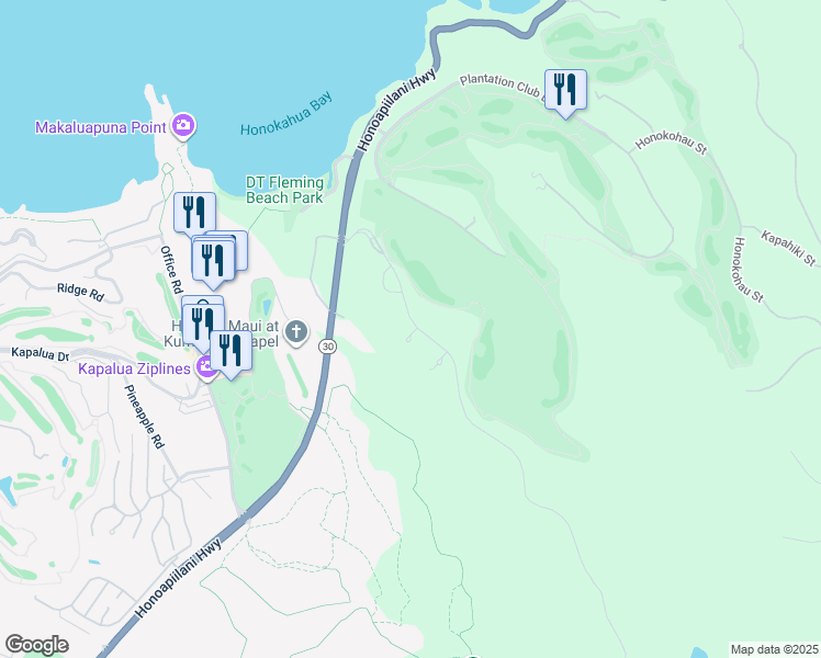 map of restaurants, bars, coffee shops, grocery stores, and more near 210 Naio Place in Lanai City