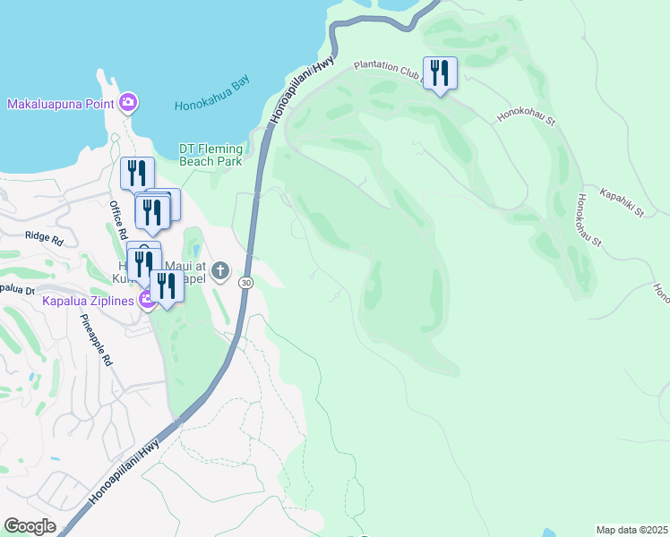 map of restaurants, bars, coffee shops, grocery stores, and more near 255 'Uki'uki Loop in Lahaina