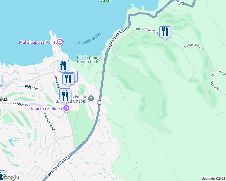 map of restaurants, bars, coffee shops, grocery stores, and more near 130 Hawane Loop in Lahaina
