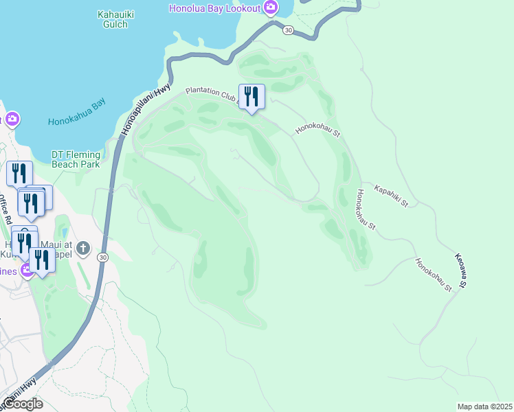 map of restaurants, bars, coffee shops, grocery stores, and more near in Kapalua