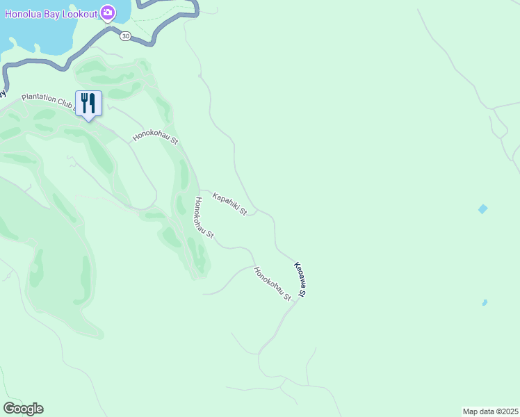 map of restaurants, bars, coffee shops, grocery stores, and more near 101 Keoawa Street in Lahaina