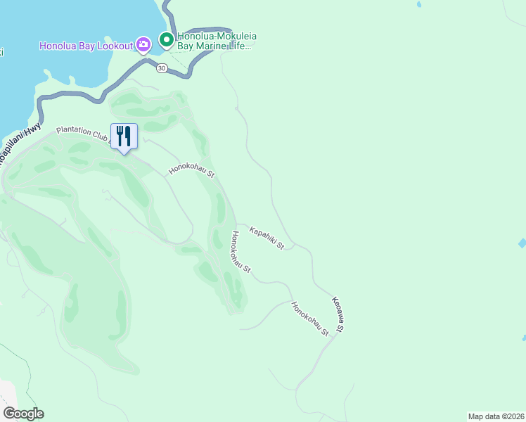 map of restaurants, bars, coffee shops, grocery stores, and more near 83 Keoawa Street in Lahaina